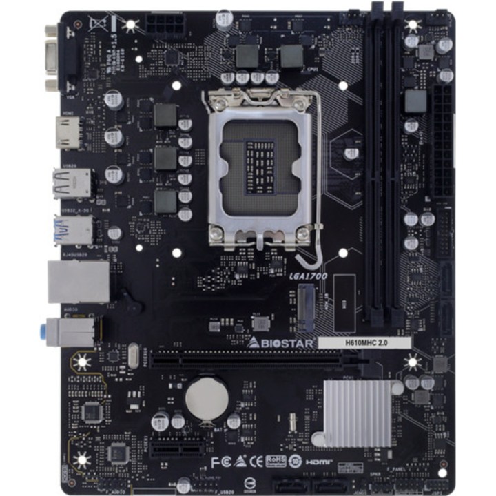 BIOSTAR Matična plošča micro ATX za Intel H610MHC 2.0