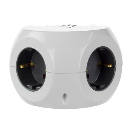 regleta cúbica de sobremesa con cargador ew3939 3-schuko 3-usb 1,5m