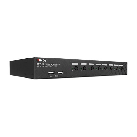 conmutador kvm de 8 puertos displayport-1.2-usb 2.0 4k 39540