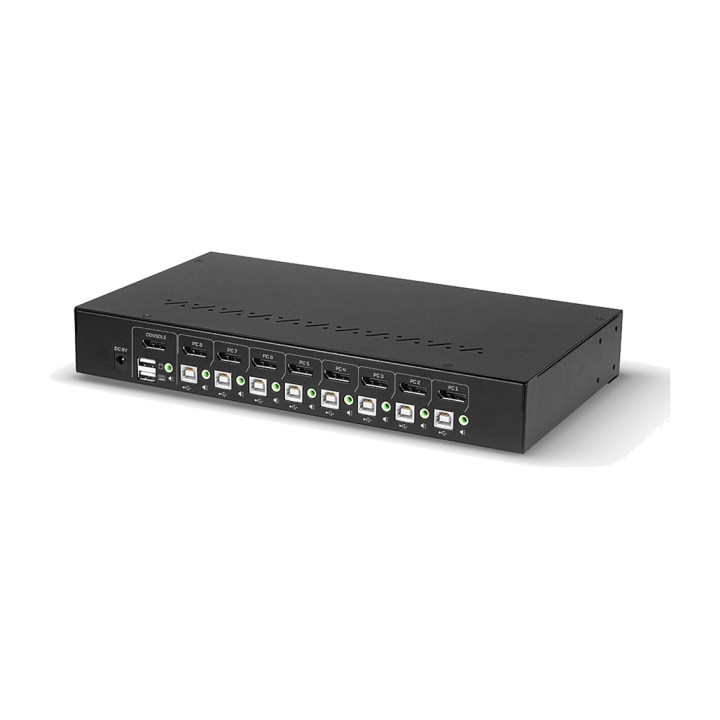 LINDY Conmutador KVM de 8 puertos DISPLAYPORT-1.2-USB 2.0 4K 39540 100209091