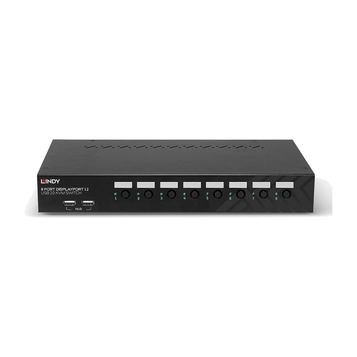 LINDY 8-portowy przełącznik KVM DISPLAYPORT-1.2-USB 2.0 4K