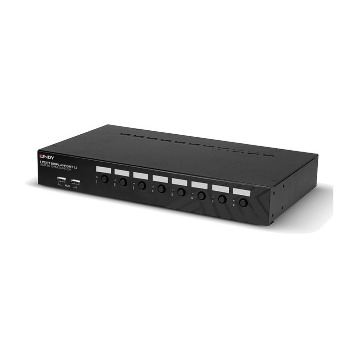 LINDY Μεταγωγέας KVM 8 θυρών DISPLAYPORT-1.2-USB 2.0 4K
