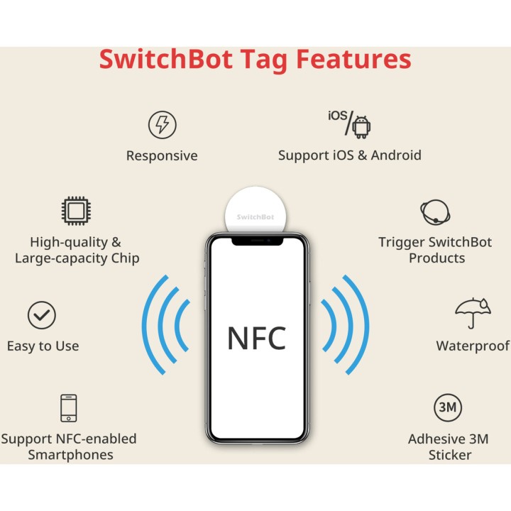SWITCHBOT Tag NFC do automatyzacji inteligentnego domu SMART