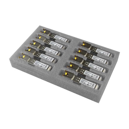 pack 10 módulos transceptores sfp de cobre rj45 compatibles con cisco glct10pkst 1000base-t 100m