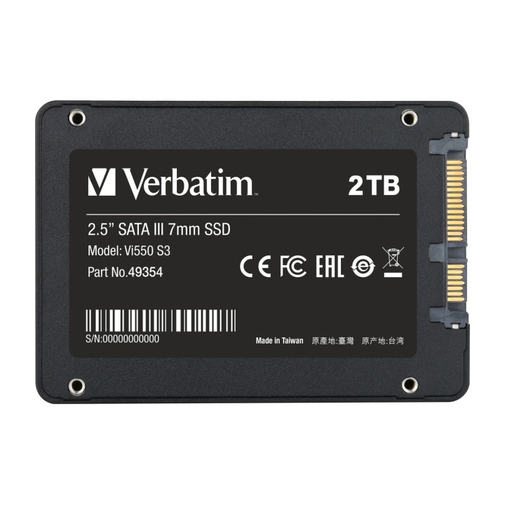 VERBATIM Intern SATA-SSD VI550 S3 2,5" 2TB 1907793