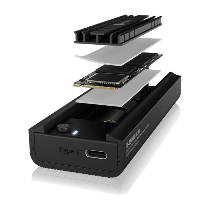 ICY BOX Εξωτερική θήκη για SSD M.2 NVMe και SATA
