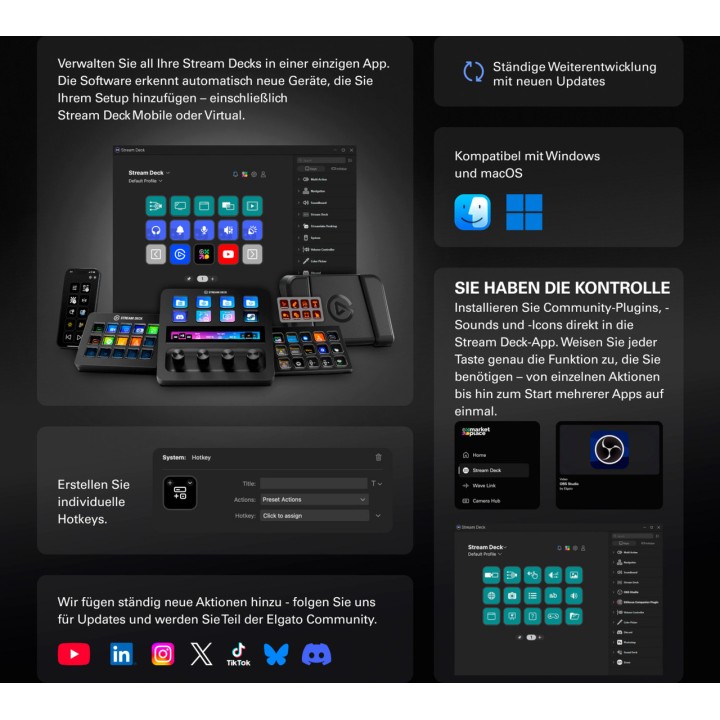 ELGATO Pannello di controllo programmabile con tasti LCD