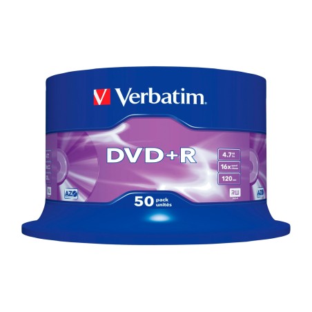 discos vírgenes grabables dvd+r-4,7gb 16x 50 uds 43550