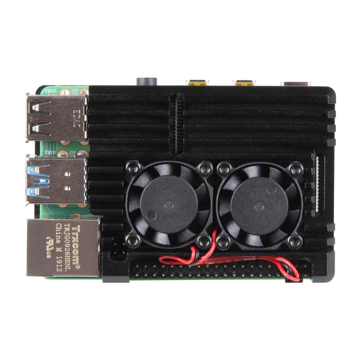 JOY-IT Aluminium behuizing met ventilator RASPBERRY-PI 4