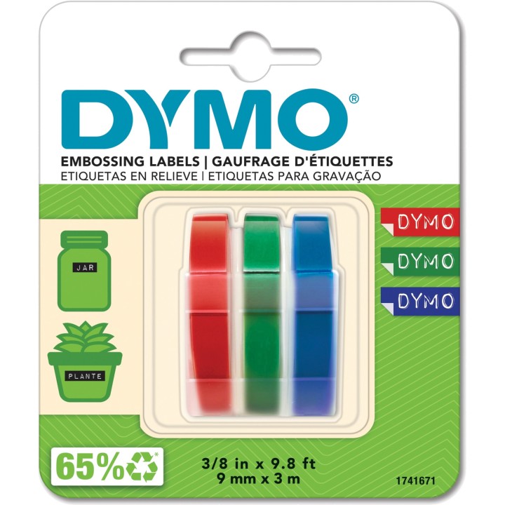 DYMO Domború többszínű címkeszalag kézi címkézőgéphez 3D 9MM