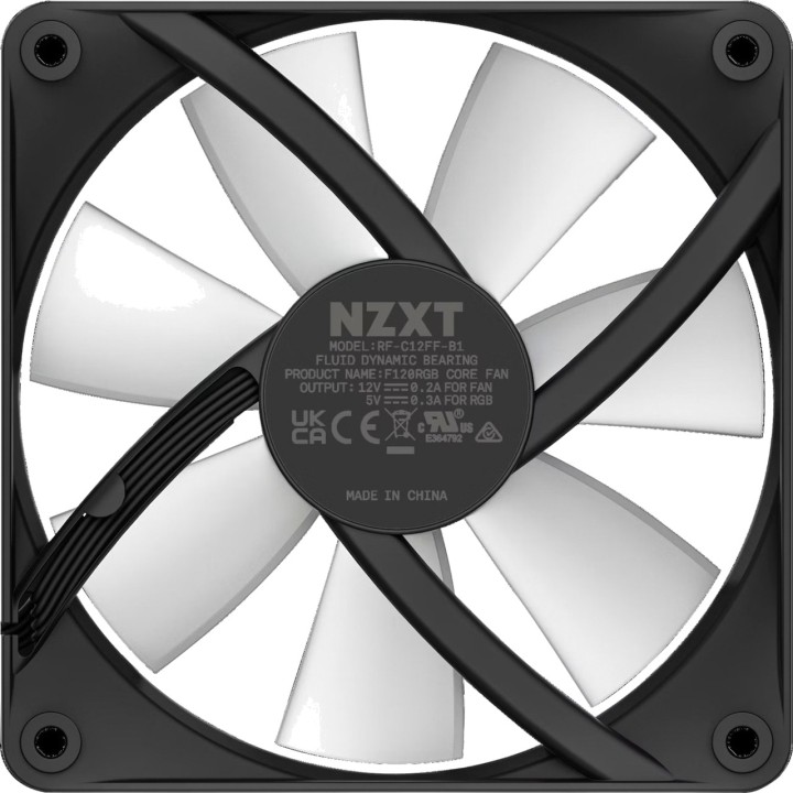 NZXT Ventilador de caja de PC con iluminación F120-RGB CORE 120MM 1916556VAR