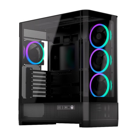 caja de pc tipo acuario con cristal panorámico aquarius 8000-corona e-atx