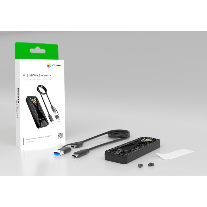 ICY BOX Caixa externa para SSD M.2 NVMe SPADE-CASE