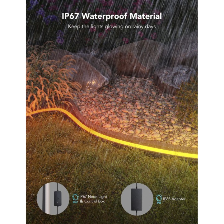 GOVEE Älykäs LED-valonauha ulkokäyttöön RGBIC NEON IP67