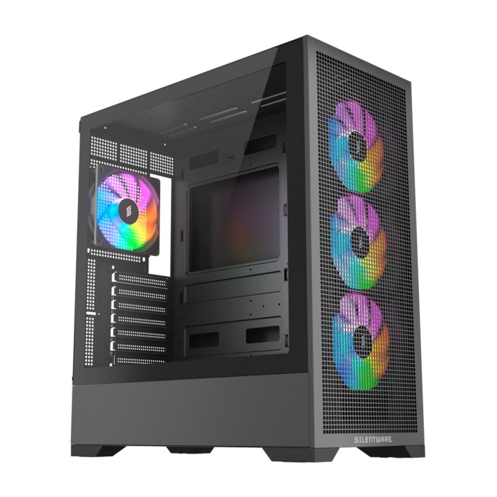 SILENTWARE Caixa de PC semitorre com janela CORE 100 ARGB
