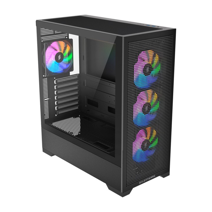 SILENTWARE Pc-kabinet semitower med vindue CORE 100 ARGB