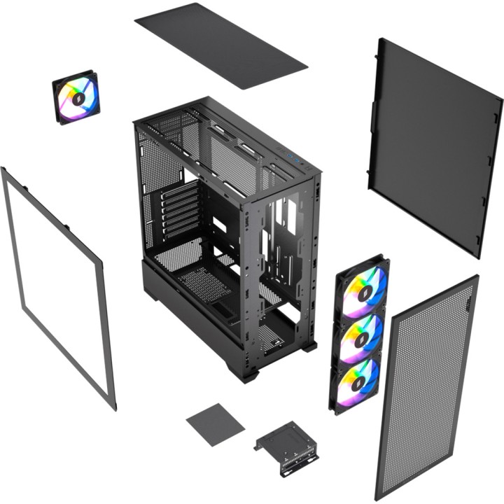 SILENTWARE PC-Midi-Tower-Gehäuse mit Fenster CORE 100 ARGB