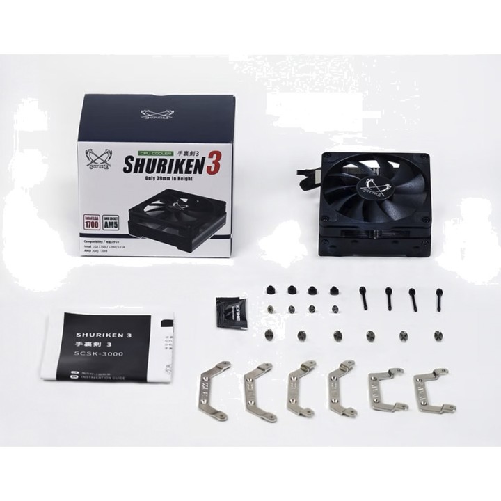SCYTHE Alacsony profilú CPU-hűtő SHURIKEN-3 92MM SCSK-3000