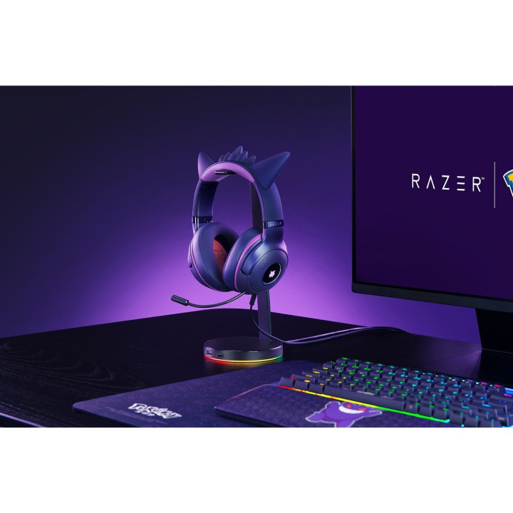 RAZER Gamingheadset med kabel KRAKEN KITTY V2 POKEMON-GENGAR