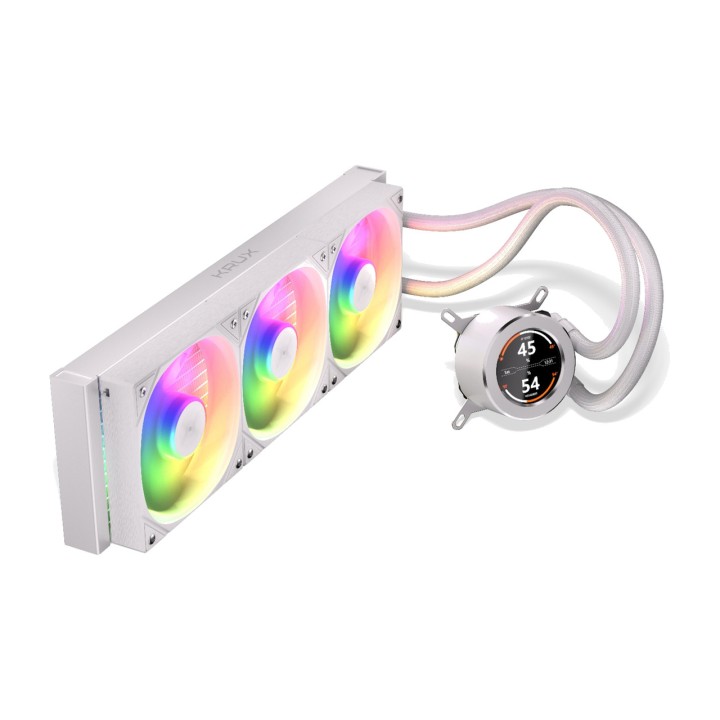 KRUX AIO folyadékhűtés CPU-hoz HYDROGLANCE-360-LCD ARGB