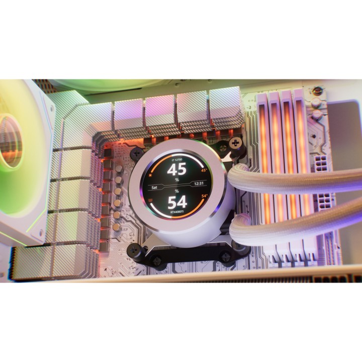 KRUX AIO folyadékhűtés CPU-hoz HYDROGLANCE-360-LCD ARGB