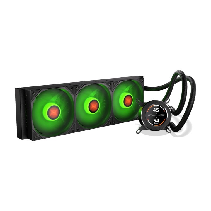 KRUX AIO folyadékhűtés CPU-hoz HYDROGLANCE-360-LCD ARGB