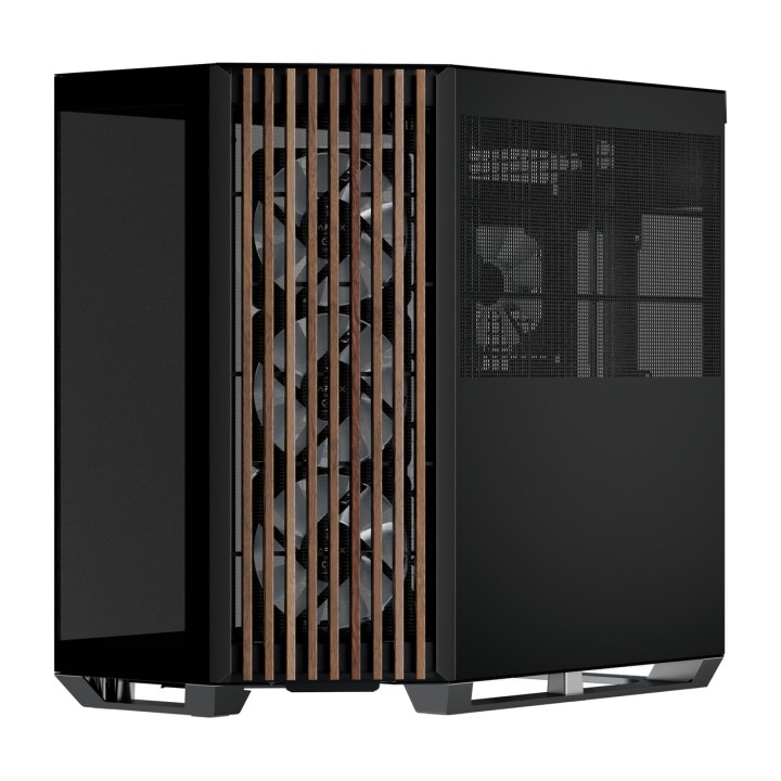 APNX Θήκη PC semitower με σκληρυμένο γυαλί και ξύλινο