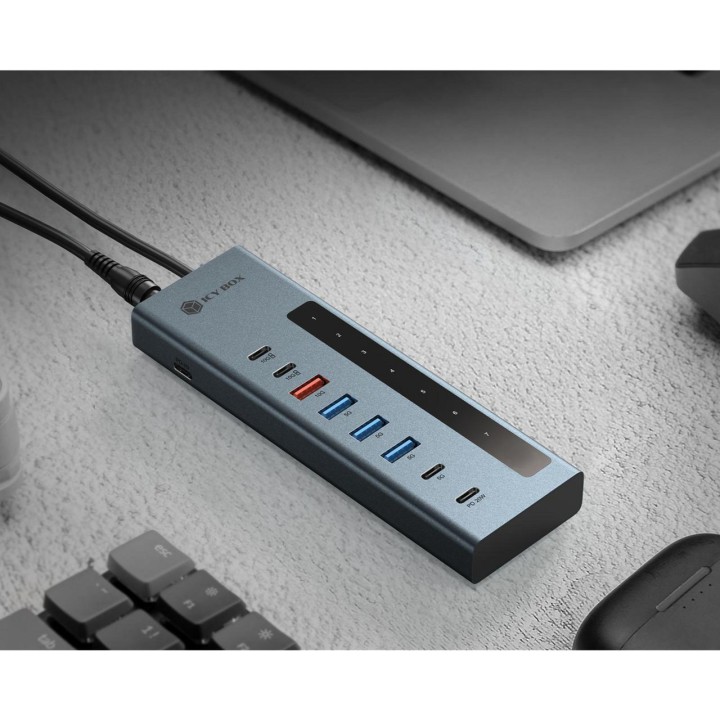 ICY BOX Hub USB-C multip porta con ricarica PD