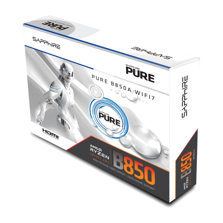SAPPHIRE Placa base ATX PURE-B850A WIFI7 AM5 100146185