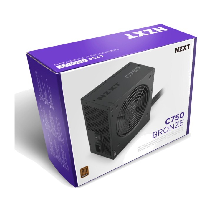 NZXT Fonte de alimentação para PC C750 BRONZE 750W-ATX