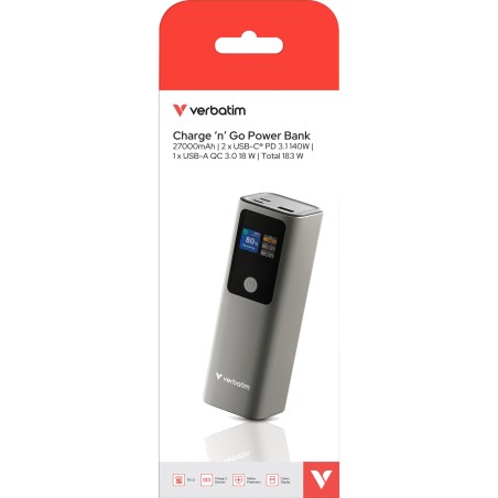 batería externa para portátil charge n go 27000mah pd 3.1 32269
