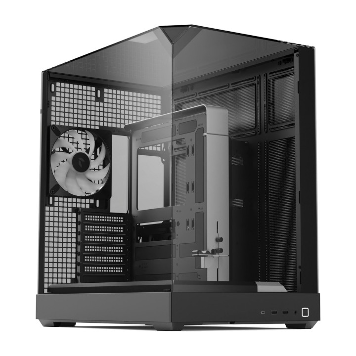 APNX Caixa de PC semi-torre com vidro temperado V2-ATX