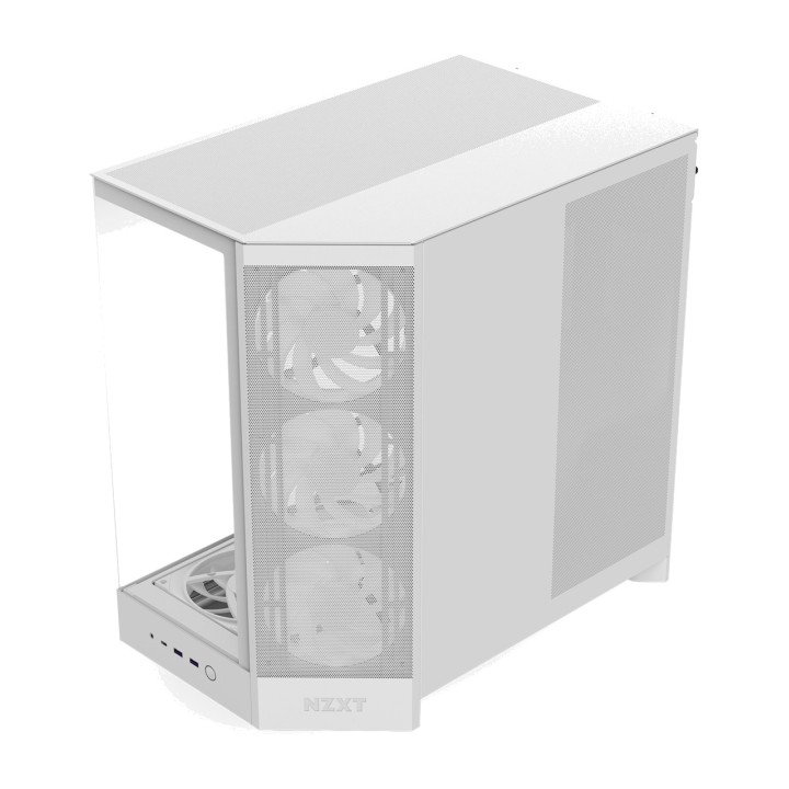 NZXT Caixa de PC semi-torre com vidro temperado H9 FLOW RGB+