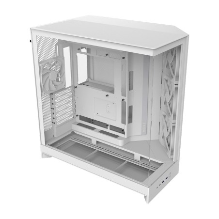 caja de pc semitorre con cristal templado h9 flow