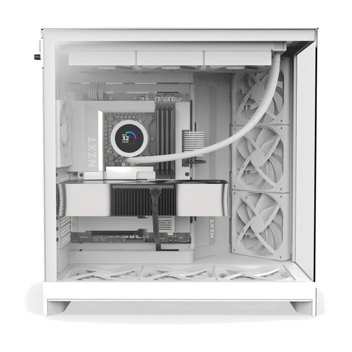 NZXT Semitower PC-kabinet med hærdet glas H9 FLOW