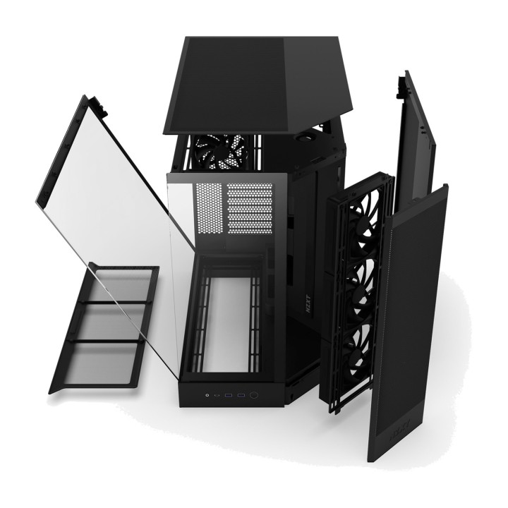 NZXT Caja de PC semitorre con cristal templado H9 FLOW 100119576VAR