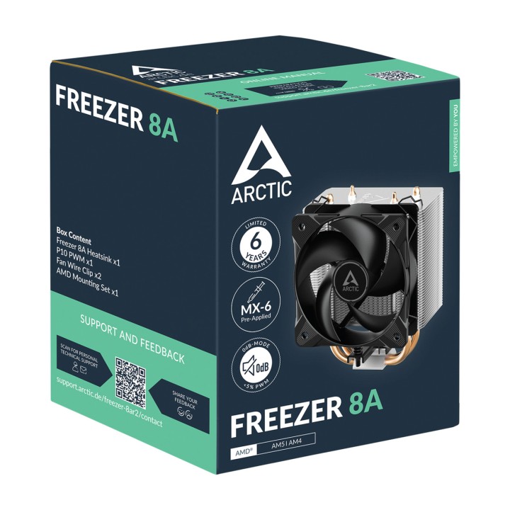 ARCTIC Dissipador de CPU compacte FREEZER-8A AM4 AM5