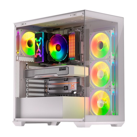 boîtier pc moyen tour avec verre trempé exo-atx