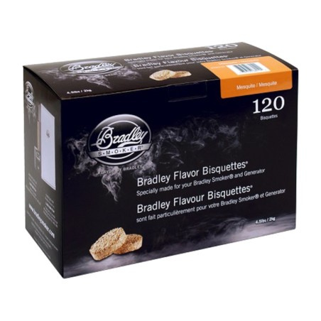 discs de fusta de mesquite per a fumador bisquettes-120 uds btmq120