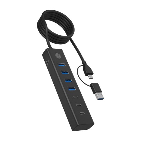 hub usb-c de 7 puertos tipo a y c ib-hub1737-c3 3.2 gen1 5gbps