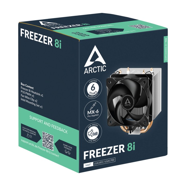 ARCTIC Kompaktni hladilnik CPU-ja FREEZER-8I LGA1700 LGA1851