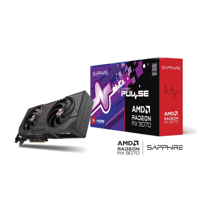 SAPPHIRE Tarjeta gráfica RADEON-RX 9070 PULSE 16GB 100108022