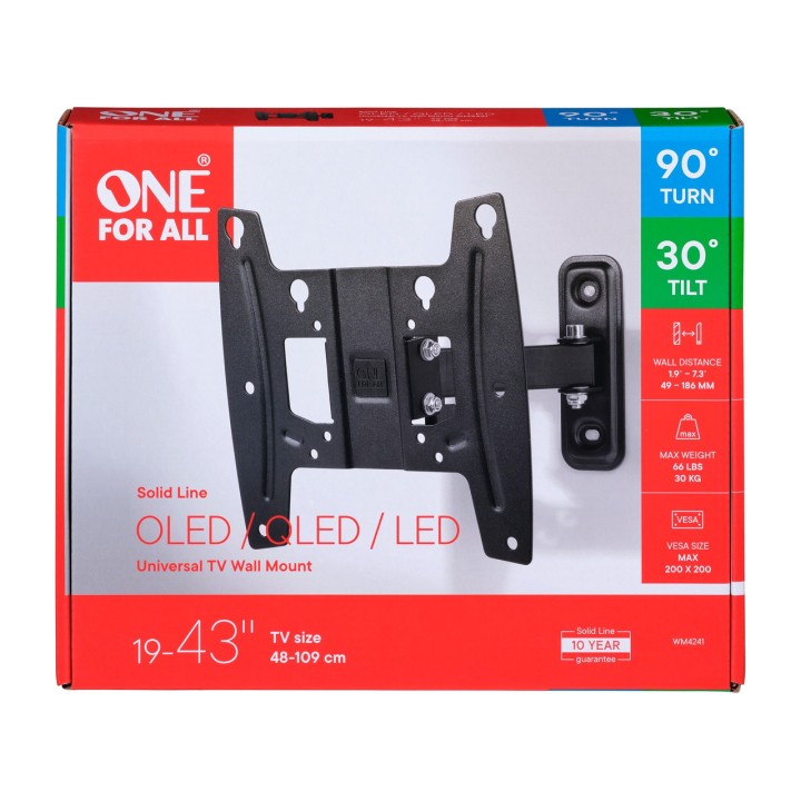 ONE FOR ALL Kallistettava ja kääntyvä TV-seinäteline WM4241