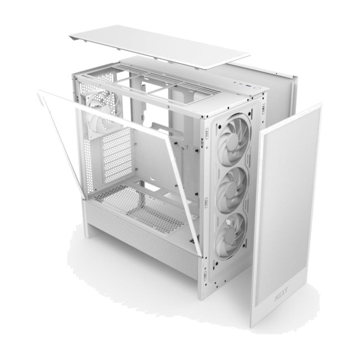 NZXT PC-chassi semitower med härdat glas H5 FLOW-RGB 2024