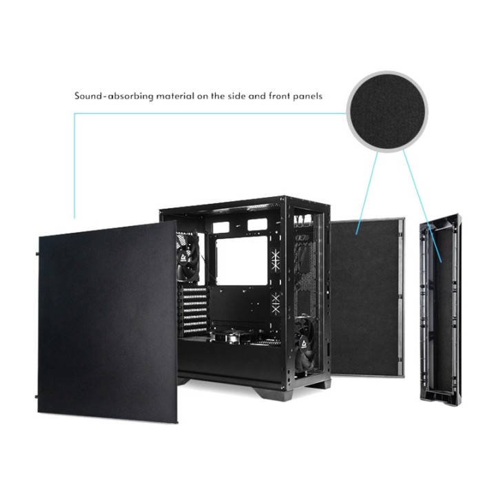 CHIEFTEC Boîtier PC moyen tour insonorisé APEX Q GA-01B-Q-OP