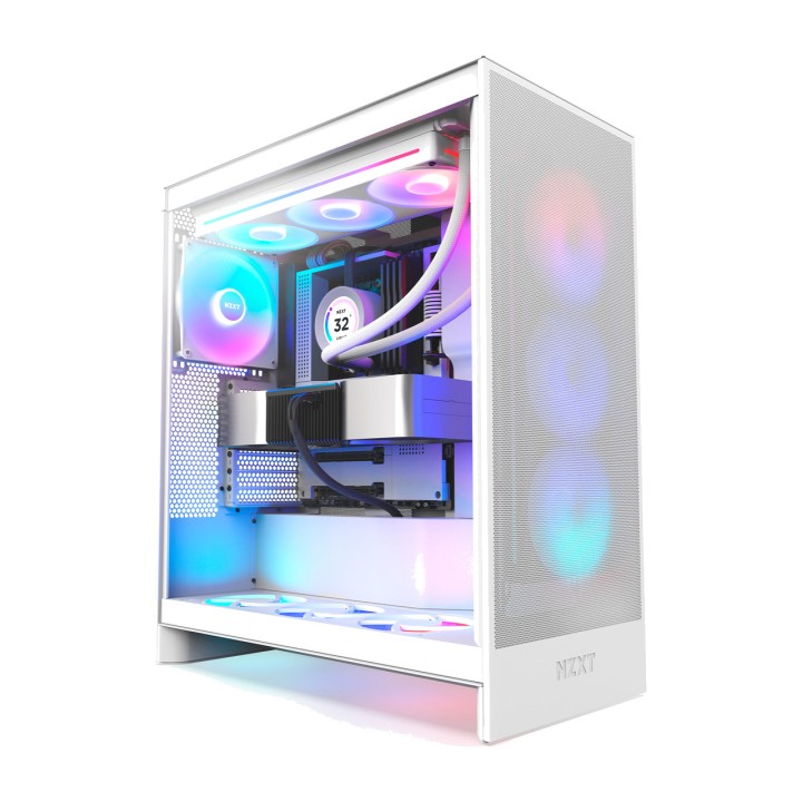 NZXT Caixa de PC semi-torre com vidro temperado H7 FLOW-RGB