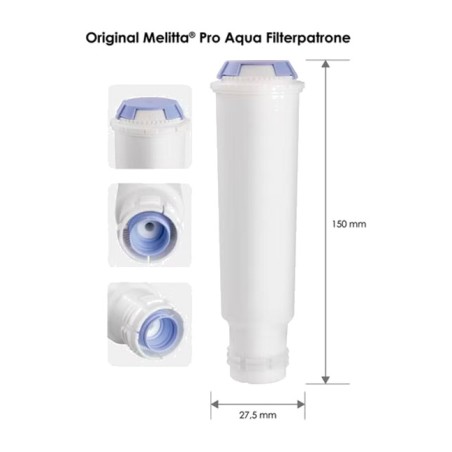 filtro de agua para cafetera superautomática pro aqua 192830