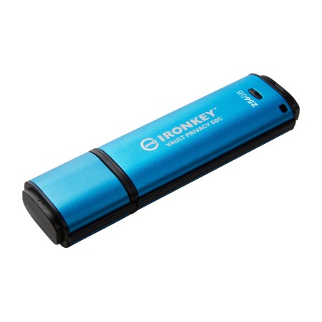 memoria usb tipo c cifrada por hardware ironkey-vault-privacy 50c 256gb aes-256 fips 197