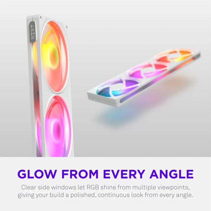 NZXT Világítással ellátott PC-házventilátor-készlet F420-RGB