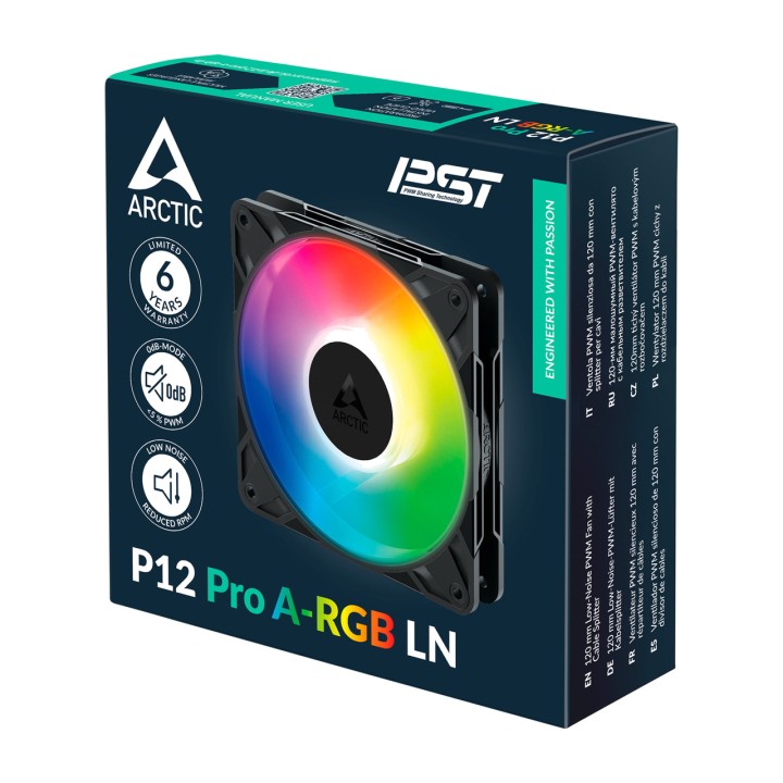 ARCTIC Ventilador de caixa de PC P12 PRO A-RGB LN 120MM 3